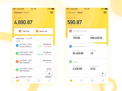 For credit card statement inquiring and payment app bank design details financial home investmentcards ios payment ui