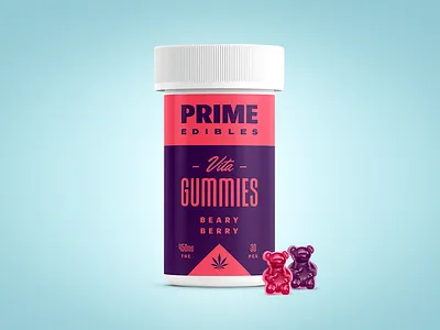 PRIME - Vita Gummies - Beary Berry branding california cannabis design edibles identity logo los angeles marijuana packaging rinker weed