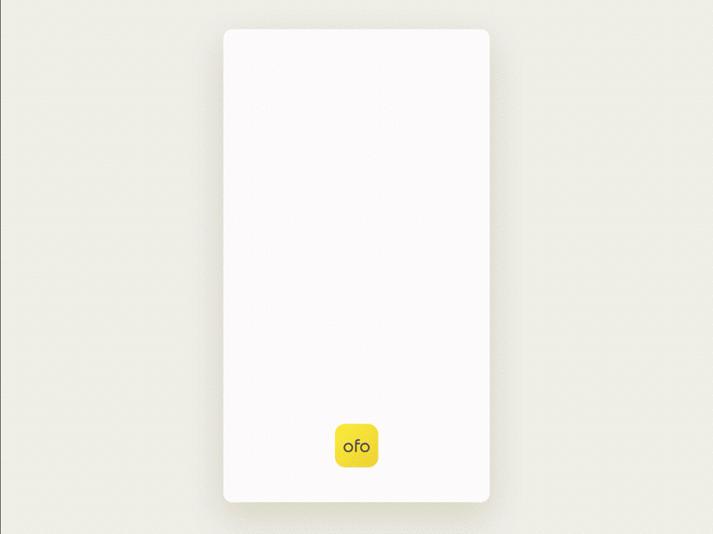 ofo app animation bike blue map ofo ride sidebar unlock yellow