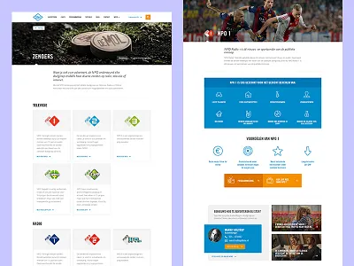 Ster.nl - Stations design flat hero layout stations television ui web white
