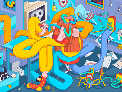 Illustrator character design illustrator process