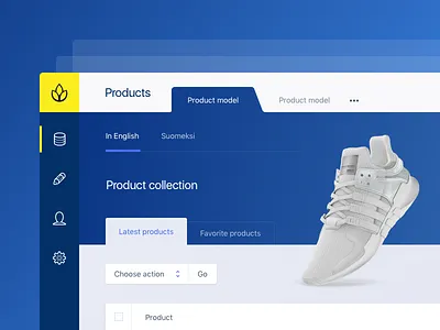 Product Management App app cms dashboard database flat product ui ux