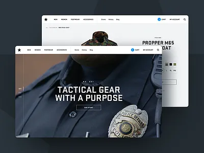 Propper Ecommerce apparel ecommerce eshop fashio gear interactive microsite products tactical website