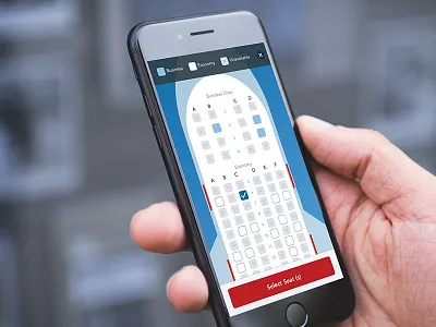 Airplane Seat Selection airline messaging mobile product seat selection