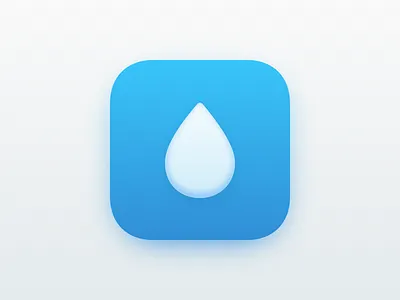 Water Droplet app droplet icon ios launcher skeuomorphism water