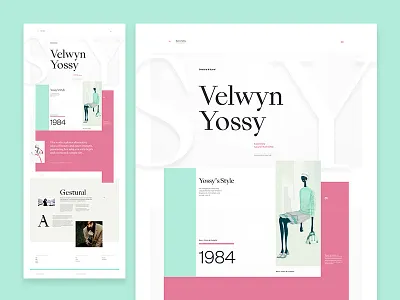 Sang Bleu King Type Experiment art artist clean illustration layout minimal typography web website