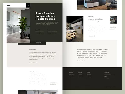 Leicht Website clean footer header landing layout minimal modern navigation typo typography web website