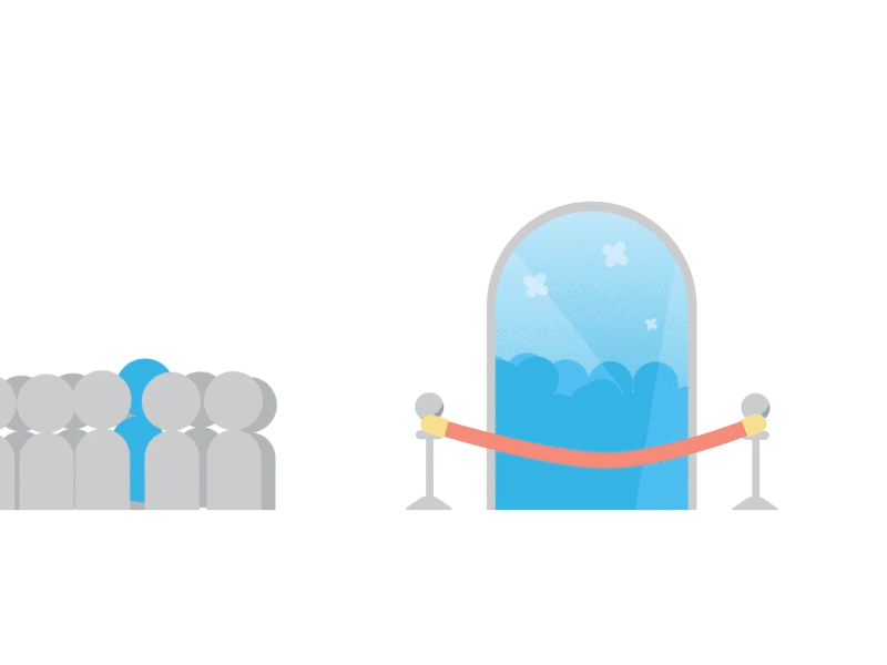 Members First - Linkedin icon motion part rave s curve stick figure