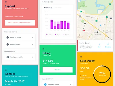 Cable Network Payment App app business cable designs ios location mockups payments provider sketch ui ux