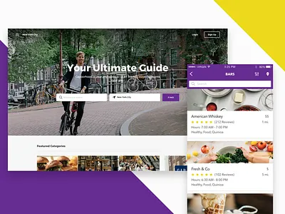 Social Network / Business App Redesign app business desktop ios location network reviews sketch social ui ux web