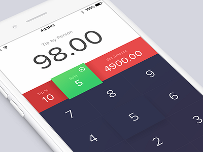 Tip Calculator app application calculator challenge dailyui dailyui 004 mobile phone tip