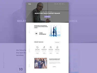 Minimal & Clean Business & Finance Website Design business clean corporate landing page minimal modern startup ui web design website