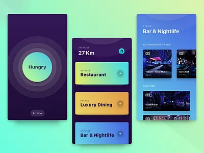 Hungry Apps IOS 11 experiment food gradient ios ios 11 iphone x iphonex mobile apps ui user experience user interfaces ux