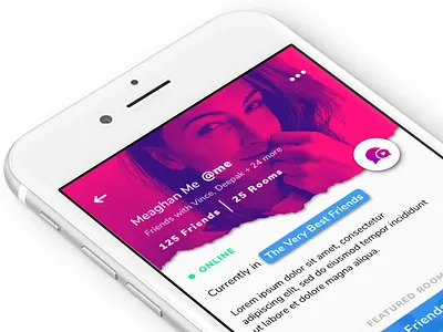 "Zine" Style Profile (Concept) android app chat fab friends groups material messenger social video