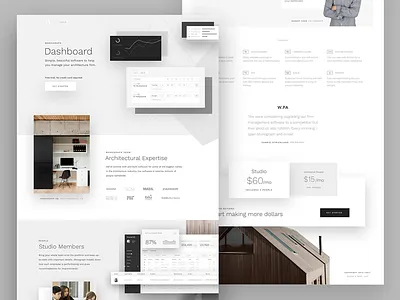 Monograph Landing Page Art Direction home homepage landing landing page marketing page saas work sans