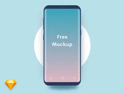 Minimal Samsung S8 Mockup android clean dark free freebie galaxy minimal mockup s8 samsung sketch vector
