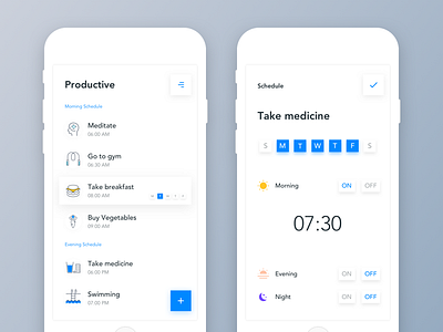 Schedule Planner App evening morning night planner productivity schedule task