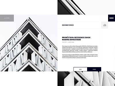 DOCK by Crestyl blog interface layout minimal news typography ui ux website