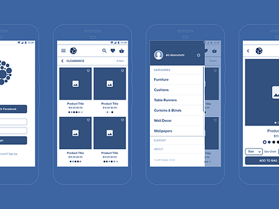 Prowall App Wireframe android app attachment blueprint home decor interface layout sketch ui ux wireframe