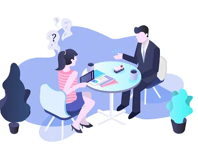 Job Interview article bold chair design fun illustration interview job medium wtf