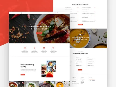 Restaurant Website Landing Page design divi landing page layout restaurant restaurant landing page template ui ux website wordpress