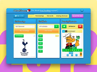 CheatSome - 2012 drawing drawsomething ui ux website