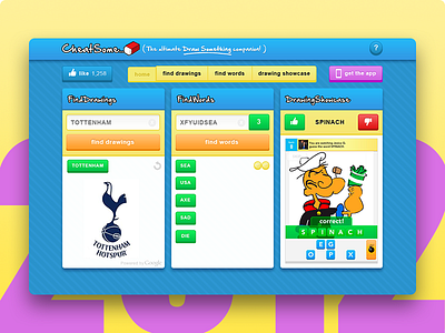 CheatSome - 2012 drawing drawsomething ui ux website
