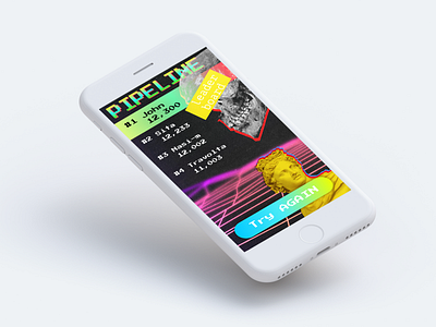 Daily UI Challenge #019 - Leaderboards colour daily ui leaderboards punk retro skull vapourware