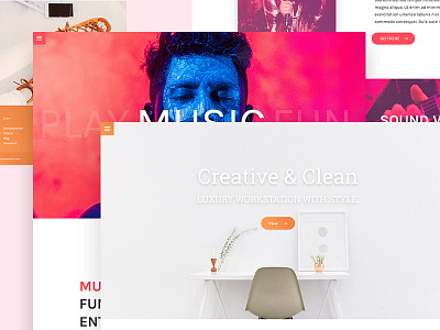 Multiple Landing page Freebie!! branding design free psd landing page lattering type typography ui ux web