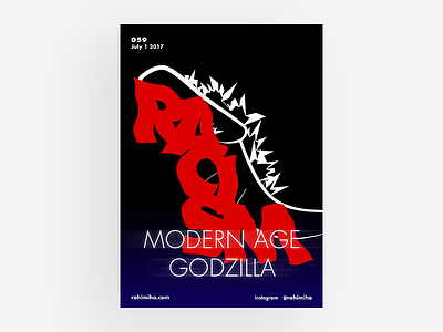 Day 059 daily dark futura godzilla gradient graphic design poster racism red