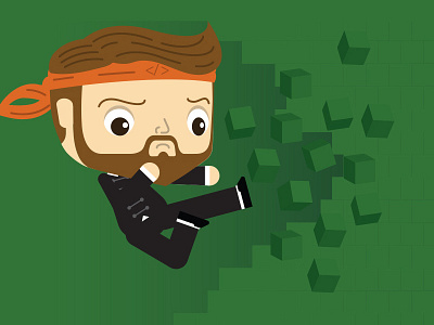 Kickin some pixels developer illustartion karate