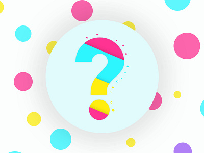 404 - Day 008 #dailyui branding color colorful daily ui flat icon illustration lettering question mark symbol typography vector