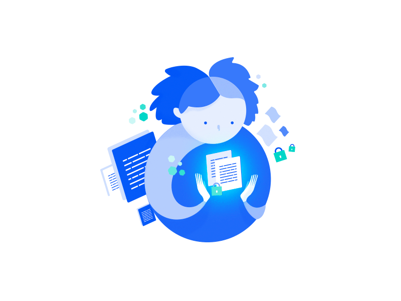 Character Illustration Process 001 2d blue character flat glowing illustration vector art whimsical