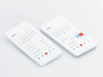 iOS Calendar App app art direction calendar claudia design ios iphone mobile mockup phone webdesign white