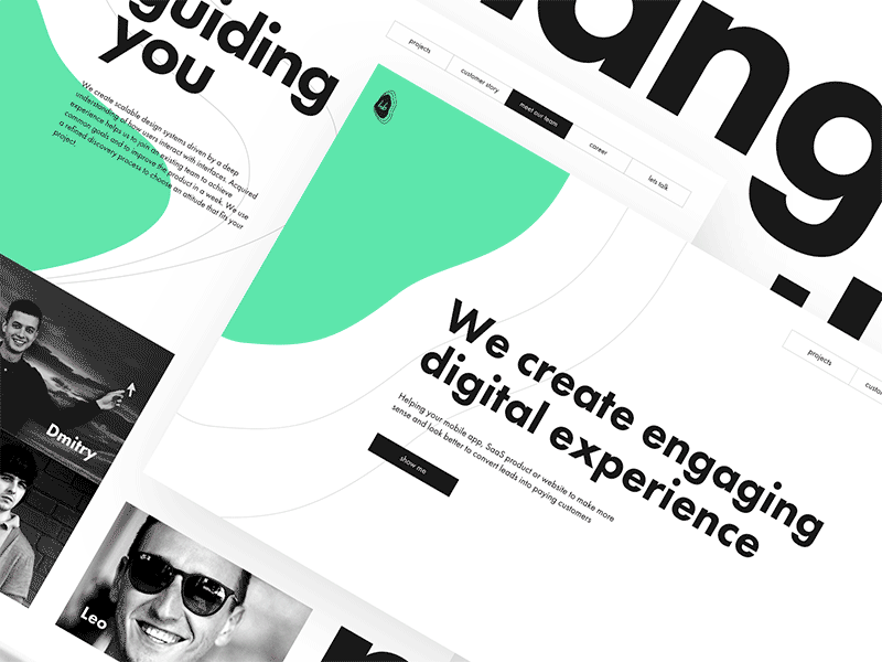 Modern website transition #2 / Desktop 👌🏻 animation branding font heartbeat mobile motion