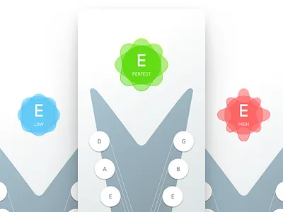 Guitar tuner app concept guitar minimal simple tuner ui wave