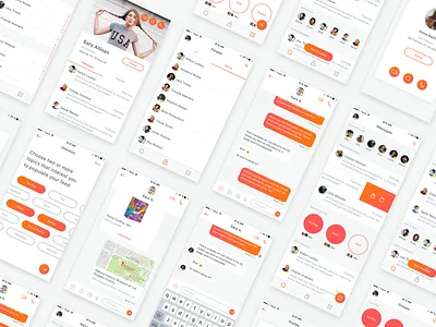 Chat full preview chat clean groups interests ios messages mobile orange profile topics