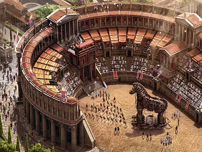 Penguin Audiobooks / THE GREEK CLASSICS / fragment 3d alekscg ancient city arena audiobooks cgi greek classics history kuskov penguin trojan horse