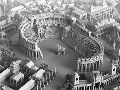 Penguin Audiobooks / THE GREEK CLASSICS 3d alekscg ancient city arena audiobooks cgi crafts greek classics history kuskov penguin trojan horse