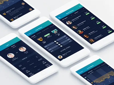 Score Stats App iphone app live score live stats mobile app players score app sports ui