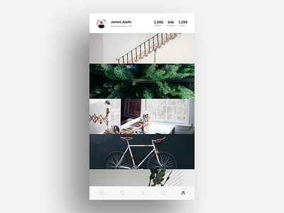 Profile Page UI app design flat graphic interface ios mobile ui ux web