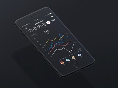 Heart rate sharing app app black clean graph heart ios rate sharing