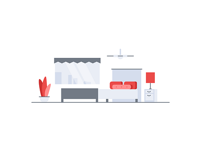 A Room With a View branding clean design flat hotel icon illustration logo minimal mobile ui vector