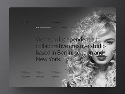 Daily UI Challenge agency black dark grid model photoshop responsive studio ui web design website website design