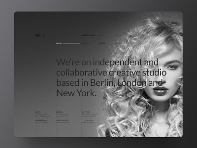 Daily UI Challenge agency black dark grid model photoshop responsive studio ui web design website website design