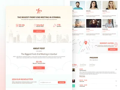 Front End Istanbul Landing Page city colors event flat gradient icon illustration istanbul landing page