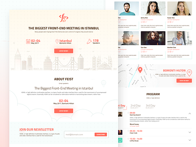 Front End Istanbul Landing Page city colors event flat gradient icon illustration istanbul landing page