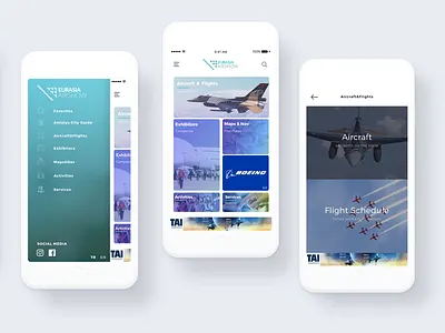 Eurasia Airshow App android data event experience interaction ios maps mobile notes toolbar ui ux