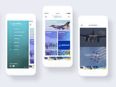 Eurasia Airshow App android data event experience interaction ios maps mobile notes toolbar ui ux