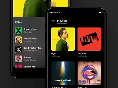 Covers 2.0 Exploration (Dark mode) covers ios iphone iphone8 music stream video youtube